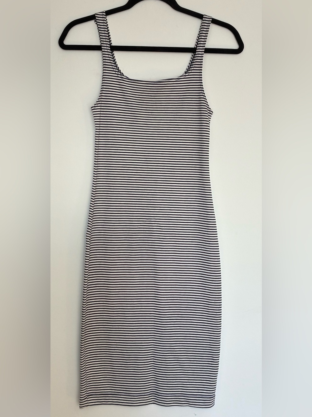 Zara Trafaluc Striped Sleeveless Bodycon Dress - Black and White Striped Small
